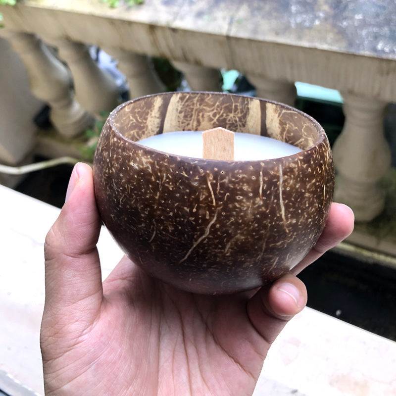 Handmade Aromatherapy Coconut Shell Candle Cup