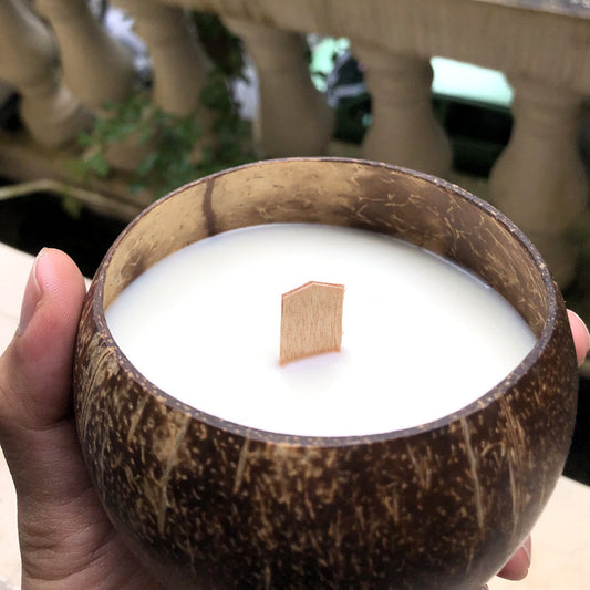 Handmade Aromatherapy Coconut Shell Candle Cup