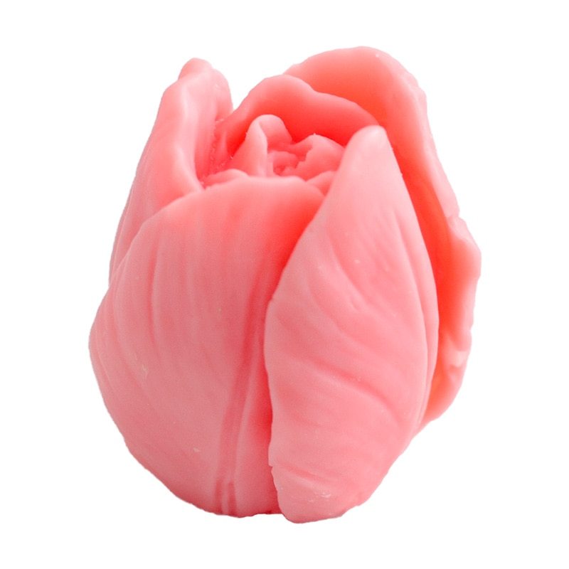 Single hole three-dimensional tulip baking silicone mold