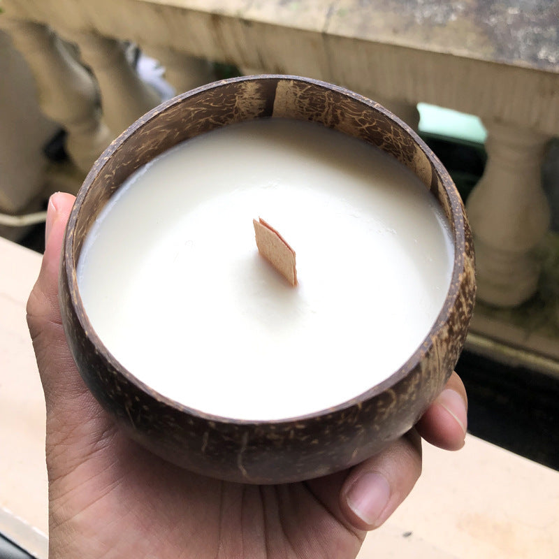 Handmade Aromatherapy Coconut Shell Candle Cup